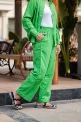 Forest Green Full Sleeve Shirt & Pant Set